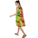 Colorful 3d Social Media Frill Swing Dress View2
