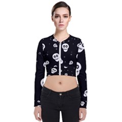 Skull Pattern Long Sleeve Zip Up Bomber Jacket by Ket1n9