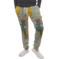 Vintage World Map Men s Jogger Sweatpants