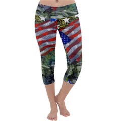 Usa United States Of America Images Independence Day Capri Yoga Leggings by Ket1n9