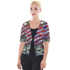 Usa United States Of America Images Independence Day Cropped Button Cardigan