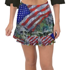 Usa United States Of America Images Independence Day Fishtail Mini Chiffon Skirt by Ket1n9