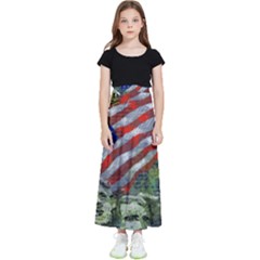 Usa United States Of America Images Independence Day Kids  Flared Maxi Skirt by Ket1n9