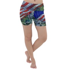 Usa United States Of America Images Independence Day Lightweight Velour Yoga Shorts by Ket1n9