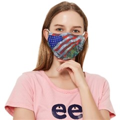 Usa United States Of America Images Independence Day Fitted Cloth Face Mask (adult) by Ket1n9