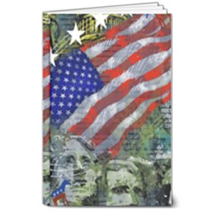 Usa United States Of America Images Independence Day 8  X 10  Hardcover Notebook