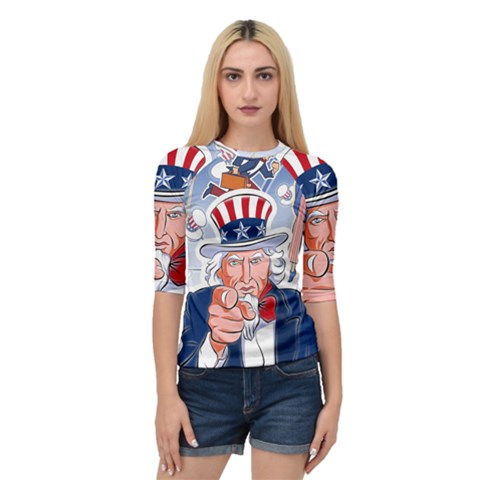 United States Of America Images Independence Day Quarter Sleeve Raglan T-shirt by Ket1n9