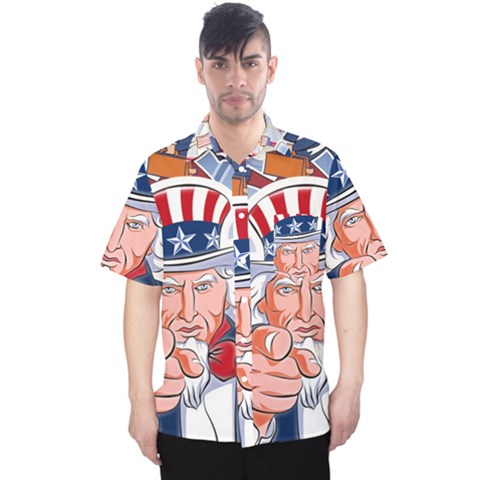 United States Of America Images Independence Day Men s Hawaii Shirt by Ket1n9