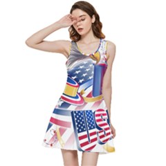 Independence Day United States Of America Inside Out Racerback Dress