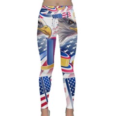 United States Of America Usa  Images Independence Day Lightweight Velour Classic Yoga Leggings by Ket1n9