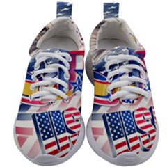 United States Of America Usa  Images Independence Day Kids Athletic Shoes by Ket1n9