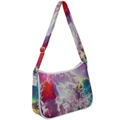 Clouds Multicolor Fantasy Art Skies Zip Up Shoulder Bag by Ket1n9