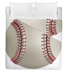 Baseball Duvet Cover Double Side (queen Size) by Ket1n9