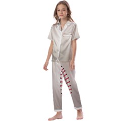 Baseball Kids  Satin Short Sleeve Pajamas Set