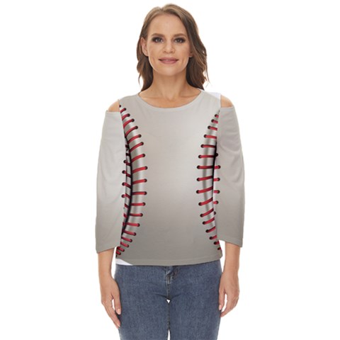 Baseball Cut Out Wide Sleeve Top by Ket1n9