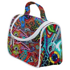 Art Color Dark Detail Monsters Psychedelic Satchel Handbag by Ket1n9