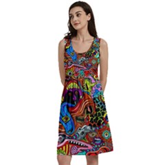 Art Color Dark Detail Monsters Psychedelic Classic Skater Dress by Ket1n9