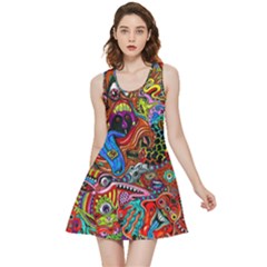 Art Color Dark Detail Monsters Psychedelic Inside Out Reversible Sleeveless Dress