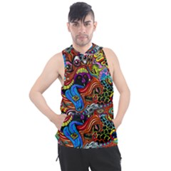 Art Color Dark Detail Monsters Psychedelic Men s Sleeveless Hoodie by Ket1n9