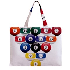 Racked Billiard Pool Balls Zipper Mini Tote Bag by Ket1n9