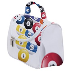 Racked Billiard Pool Balls Satchel Handbag