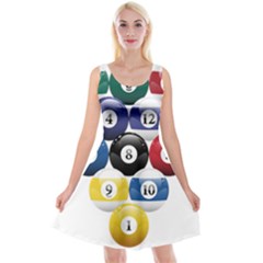 Racked Billiard Pool Balls Reversible Velvet Sleeveless Dress by Ket1n9