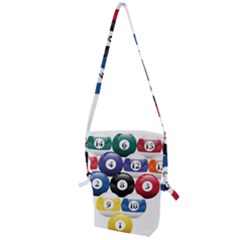 Racked Billiard Pool Balls Folding Shoulder Bag