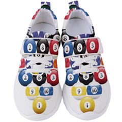 Racked Billiard Pool Balls Women s Velcro Strap Shoes by Ket1n9