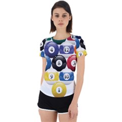 Racked Billiard Pool Balls Back Cut Out Sport T-Shirt