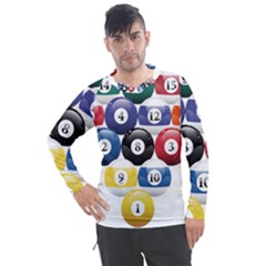 Racked Billiard Pool Balls Men s Pique Long Sleeve T-Shirt