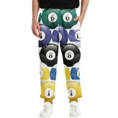 Racked Billiard Pool Balls Men s Elastic Waist Pants