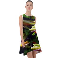 Bright Peppers Frill Swing Dress by Ket1n9