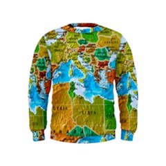 World Map Kids  Sweatshirt by Ket1n9