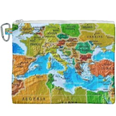 World Map Canvas Cosmetic Bag (xxxl) by Ket1n9