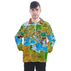 World Map Men s Half Zip Pullover by Ket1n9