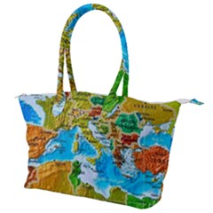 World Map Canvas Shoulder Bag by Ket1n9