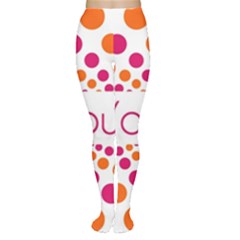 Be Yourself Pink Orange Dots Circular Tights by Ket1n9