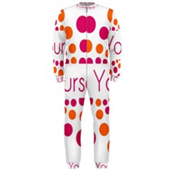Be Yourself Pink Orange Dots Circular Onepiece Jumpsuit (men) by Ket1n9