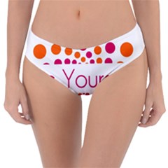 Be Yourself Pink Orange Dots Circular Reversible Classic Bikini Bottoms by Ket1n9