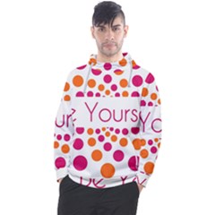Be Yourself Pink Orange Dots Circular Men s Pullover Hoodie by Ket1n9