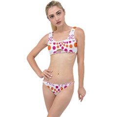 Be Yourself Pink Orange Dots Circular The Little Details Bikini Set