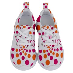 Be Yourself Pink Orange Dots Circular Running Shoes by Ket1n9