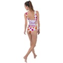 Be Yourself Pink Orange Dots Circular Side Cut Out Swimsuit View2