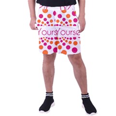 Be Yourself Pink Orange Dots Circular Men s Pocket Shorts by Ket1n9