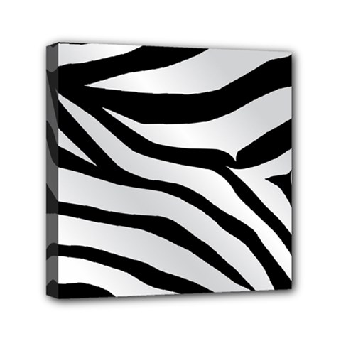 White Tiger Skin Mini Canvas 6  X 6  (stretched) by Ket1n9
