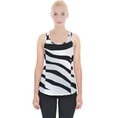 White Tiger Skin Piece Up Tank Top by Ket1n9