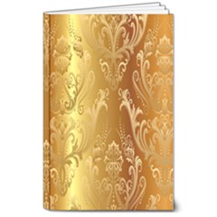 Golden Pattern Vintage Gradient Vector 8  X 10  Softcover Notebook