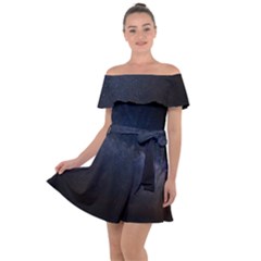 Cosmos-dark-hd-wallpaper-milky-way Off Shoulder Velour Dress by Ket1n9