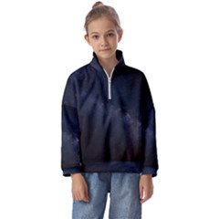 Cosmos-dark-hd-wallpaper-milky-way Kids  Half Zip Hoodie by Ket1n9