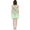 Illustration Of Butterflies And Flowers Ornament On Green Background Inside Out Racerback Dress View2